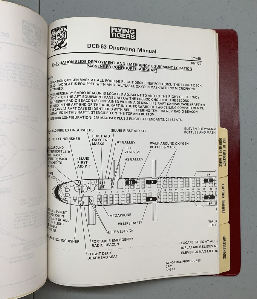 Flying Tiger Line DC-8-63 Emergency Procedures Training Manual