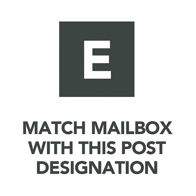 Durable Large Post Mounted Mailbox Weather Resistant W/ Delivery Flag Indicator