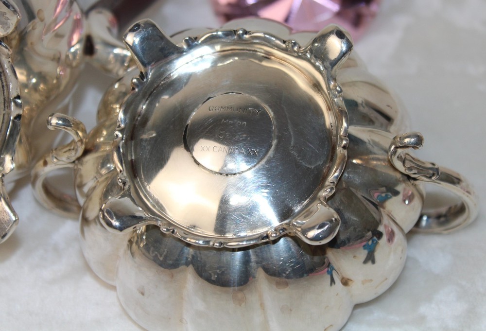 Vintage Community Melon Sheffield Design Silverplate Coffee Tea Set