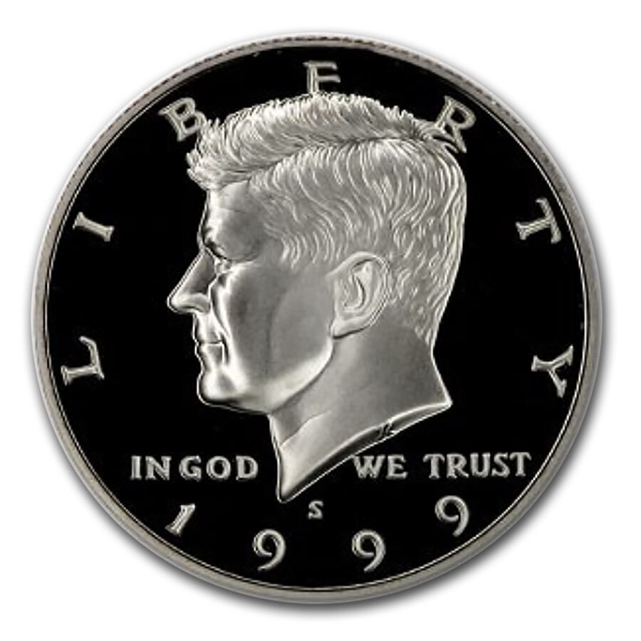 1999-S Kennedy Half Dollar 20-Coin Roll Proof