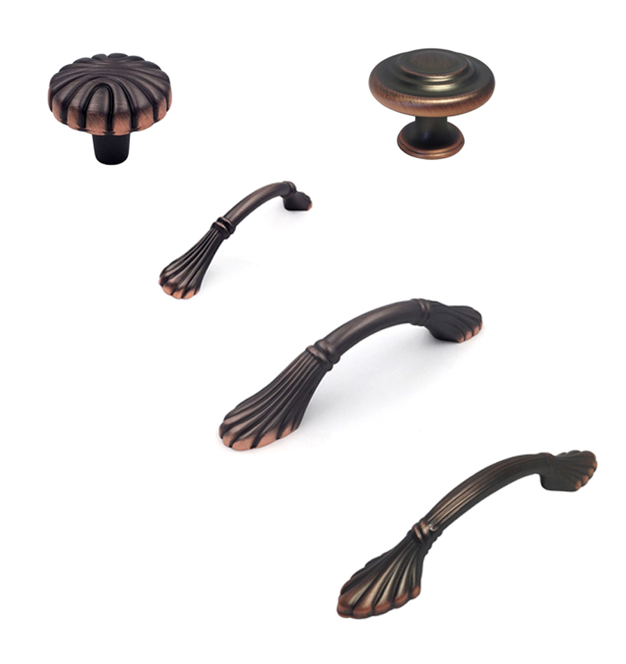 Oil Rubbed Bronze Kitchen & Bathroom Cabinet Knobs and Shell 3" 3 3/4"Pulls