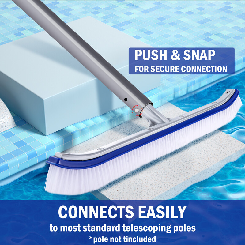 18" PRO BRUSH Extra-Wide Nylon Pool Brush Designed for Use with Vinyl Lined Pool