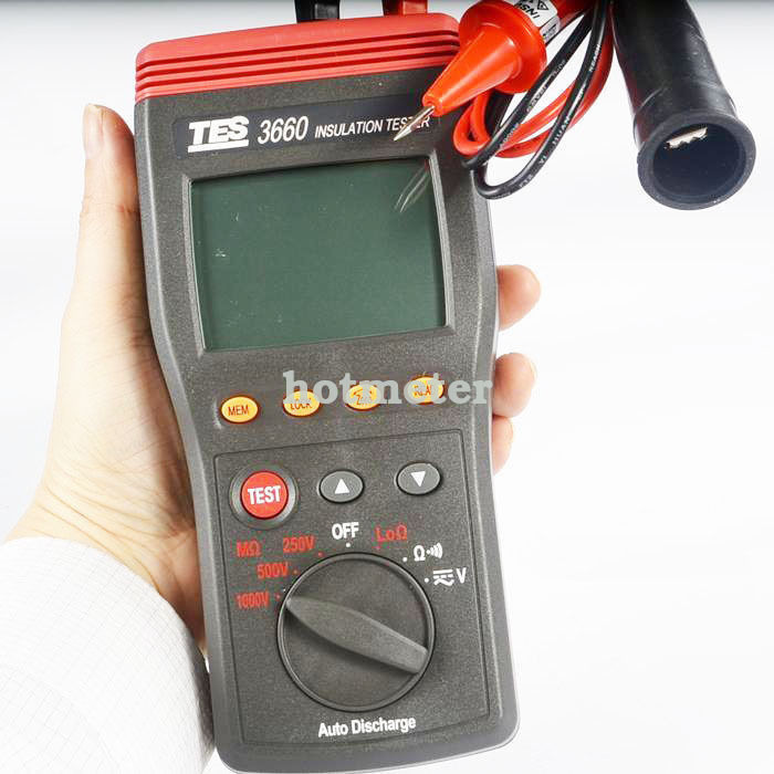 TES-3660 Autoranging Insulation Resistance Tester Meter