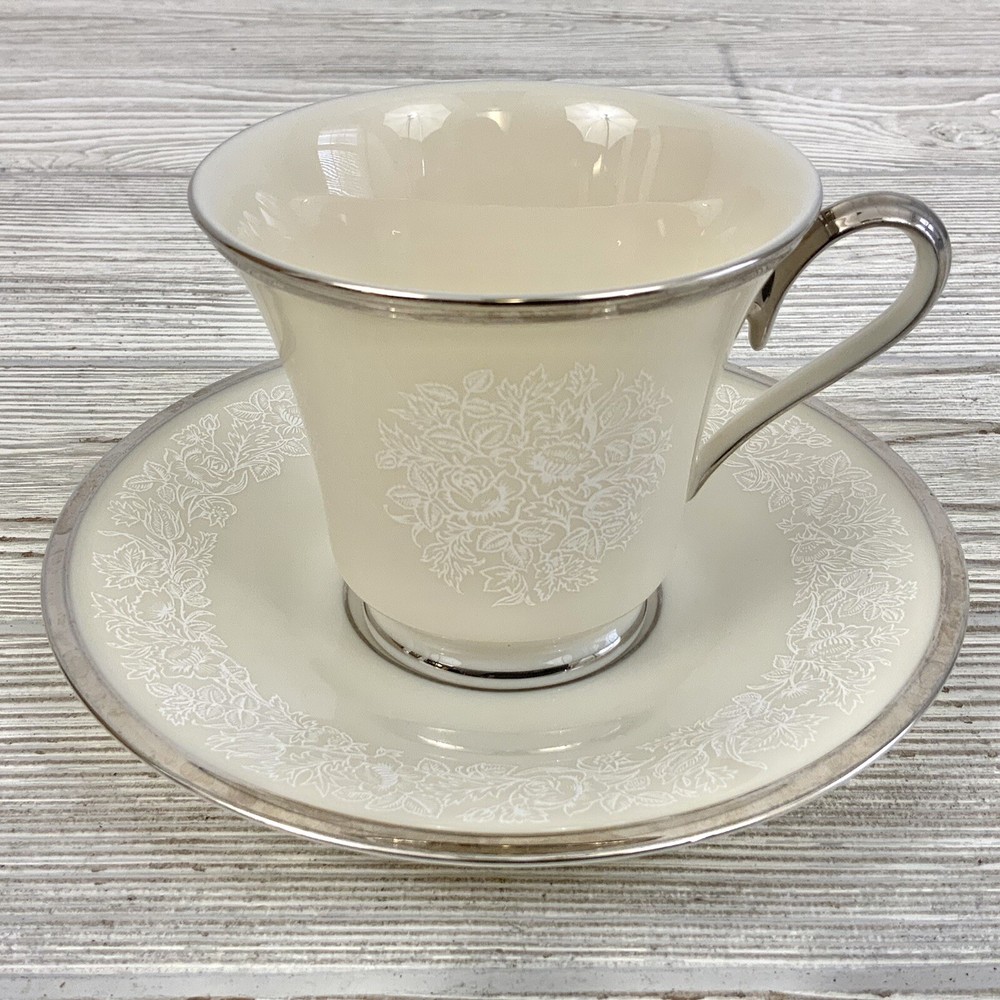 Lennox Moonspun Platinum Rim 5 Piece Place Setting /cb