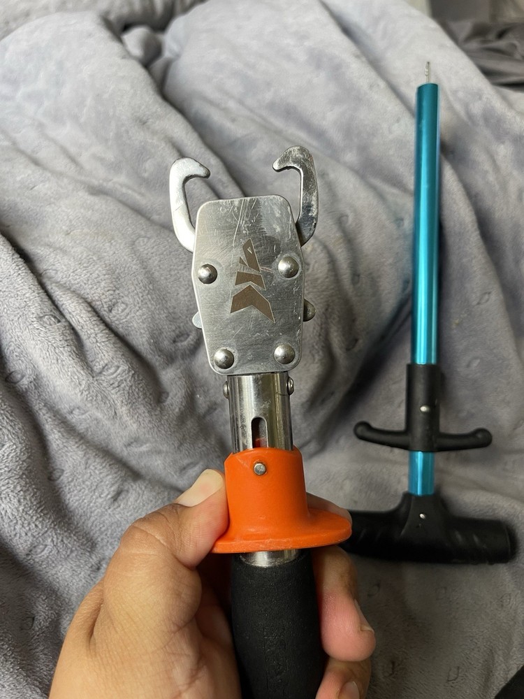 Fishing Hook Remover Tool Silver Black Orange Handle Handheld Hook Removal