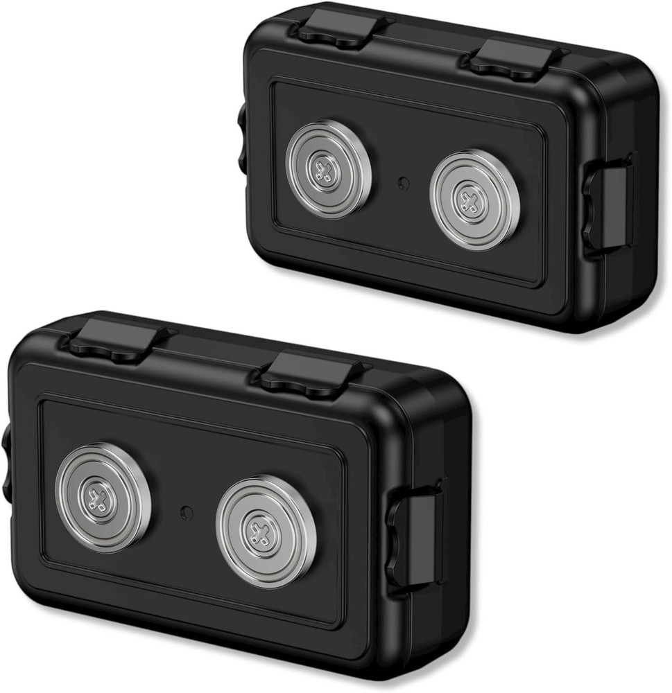 2 Pcs Magnetic Key Holders Under Car, Hide Box for Small, black