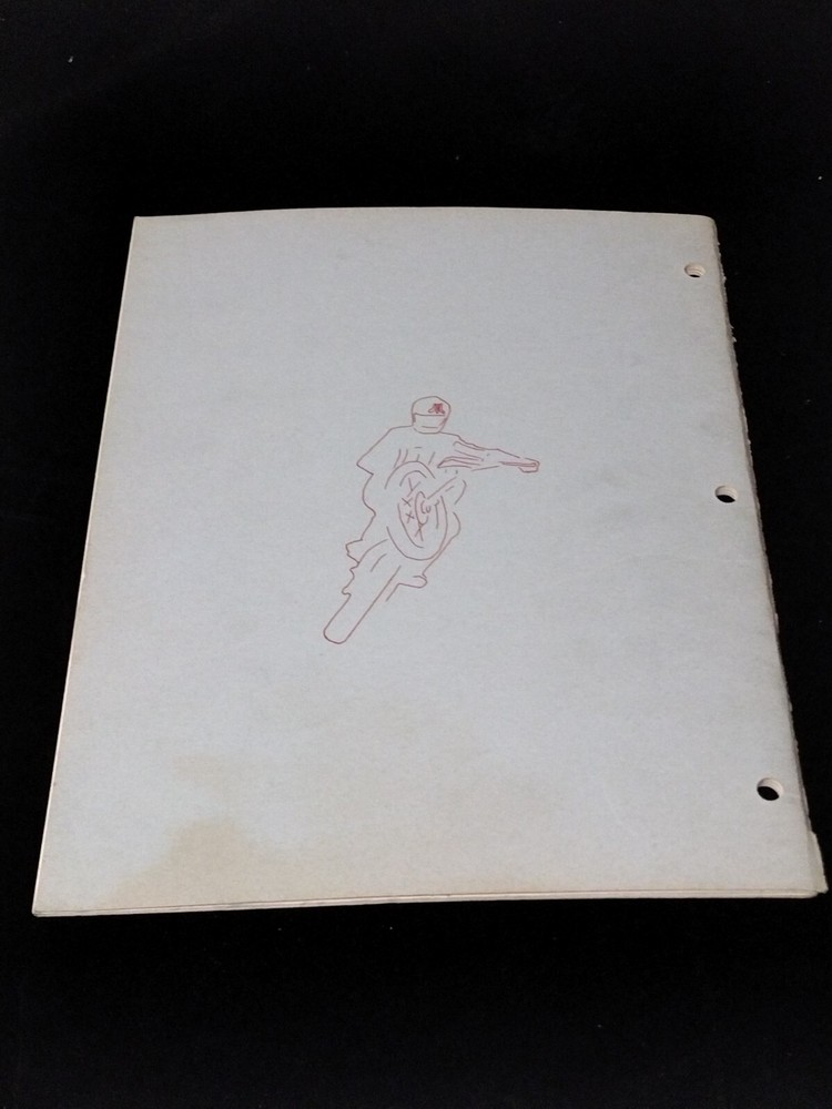 STUNT CYCLE OPERATION MANUAL ARCADE GAME ATARI 1976