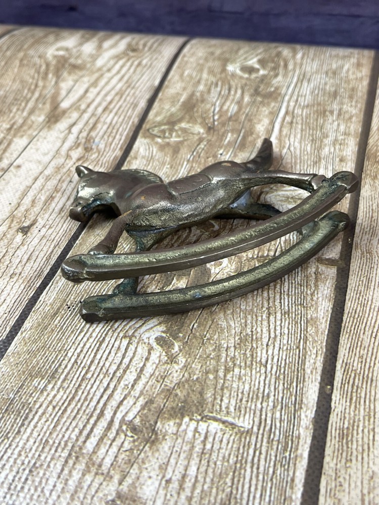 Brass Rocking Horse Figurine