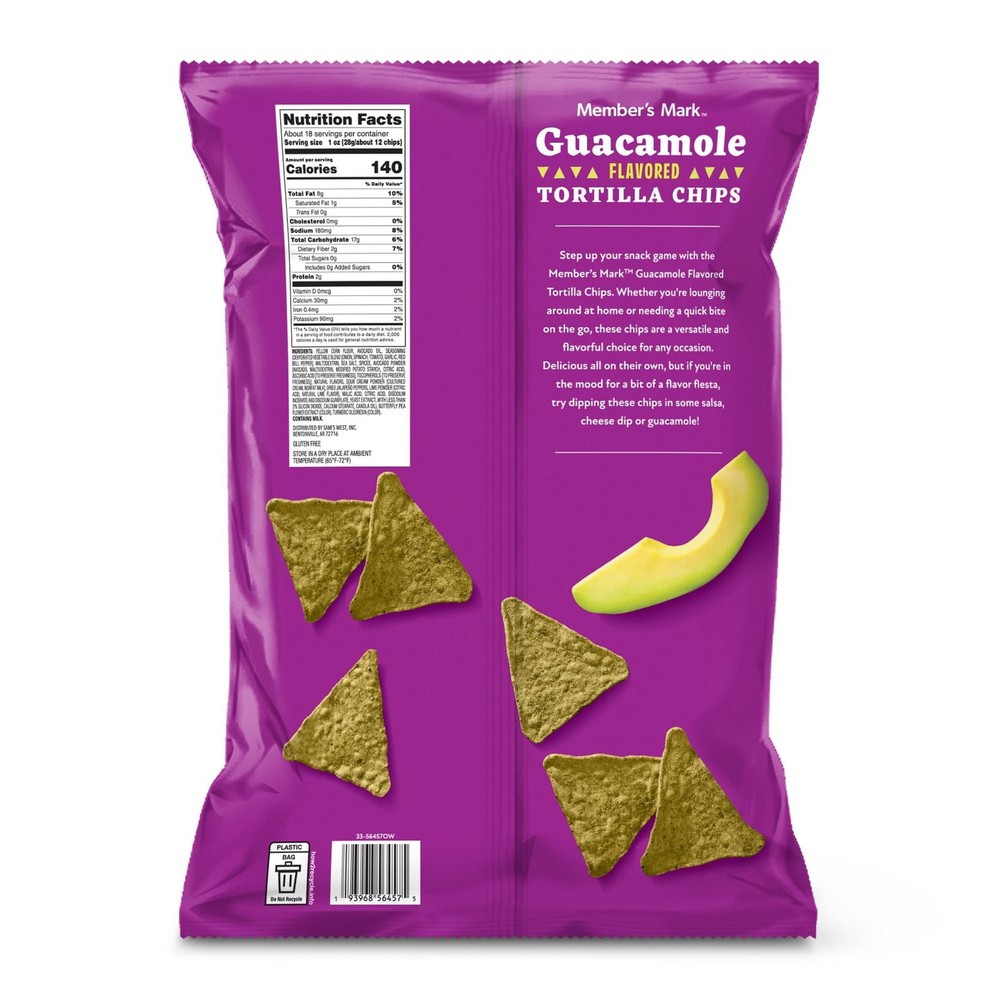 🥑🔥 Guacamole Flavored Tortilla Chips – 6 Pack (18 oz Each) 🔥🥑