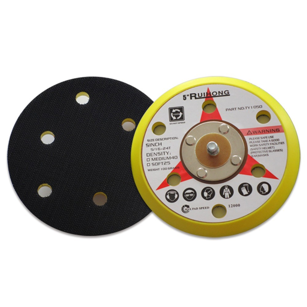 5 Flocking Sucker M8 Thread Self-adhesion Sanding Disc Backing Pad Power Sande
