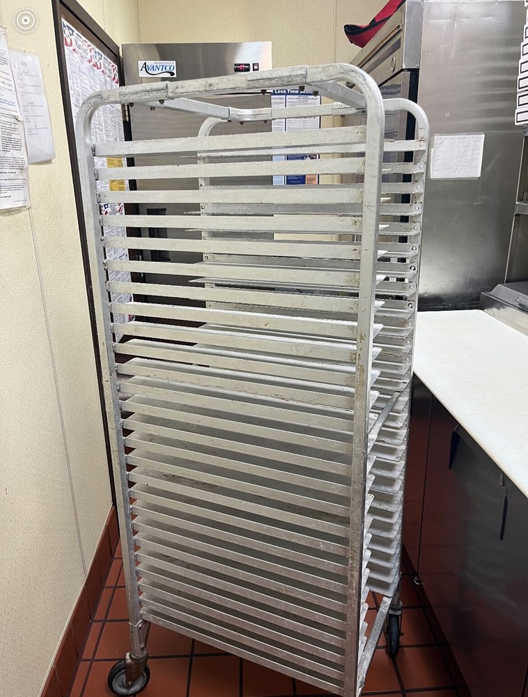 Bakery Rack 20-Tier Commercial Kitchen End Load Bun Sheet Pan Rack with Casters