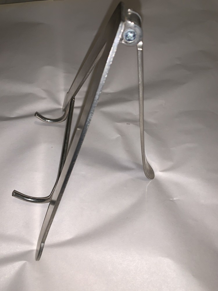 Metal Book Stand/Display Stand/Silver Toned 7.5”
