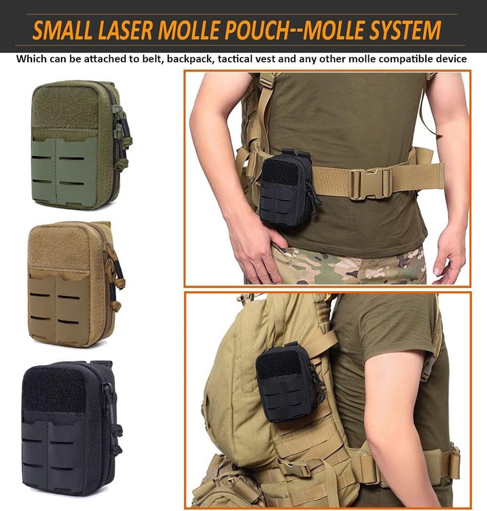 Upgrade Small Molle Pouches Tactical Multi-Purpose EDC Utility Duty Green