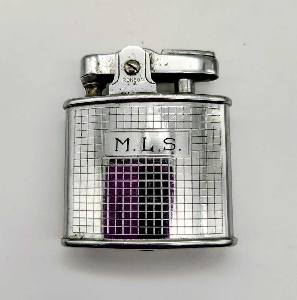 Mid-Century Ronson Cigarette Lighter 2" By 1 3/4"