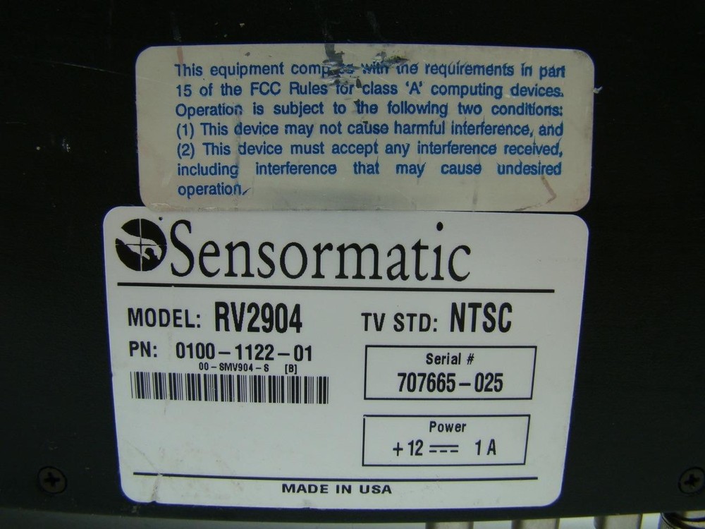 Sensormatic RV2904 Simplex Multiplexer 4 Channel Surveillance System