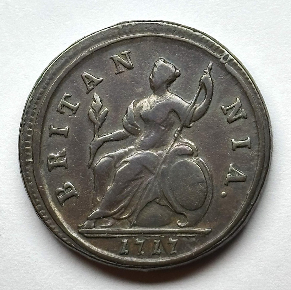 1717 Great Britain - 1/2 Penny, KM-549.