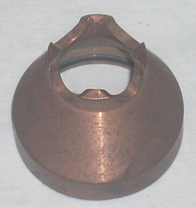 Plasma Cutting Torch Crowned Shield Cup 1 3/16 OD x 1 H x 9/16 ID Orifice