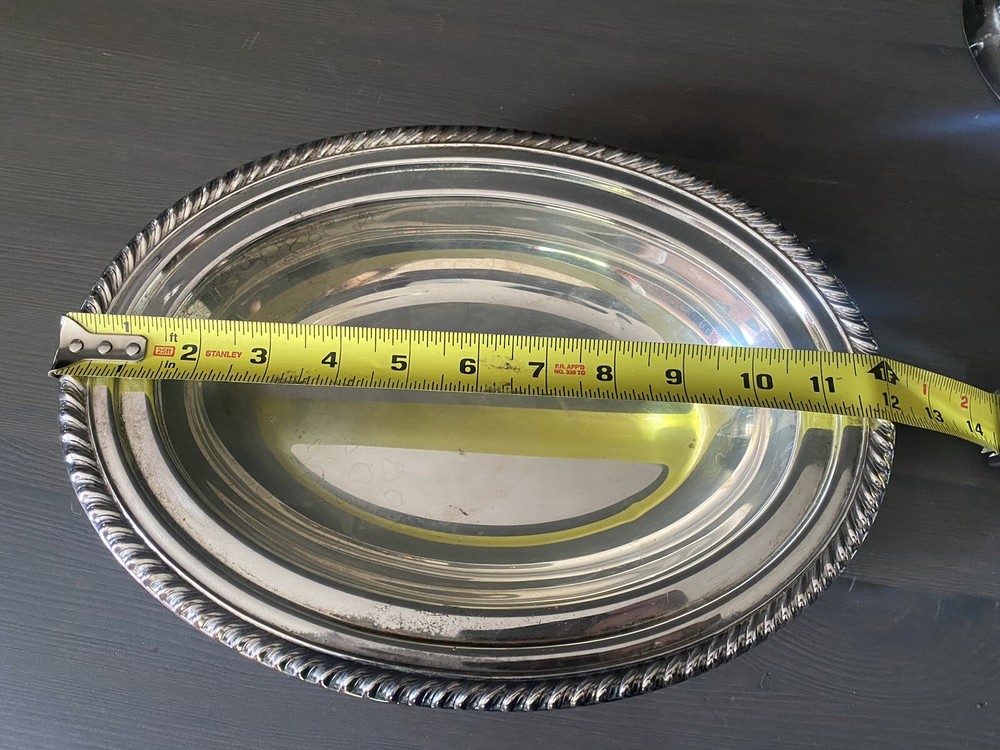 Vintage Silver Plate Serving Dish With Cover