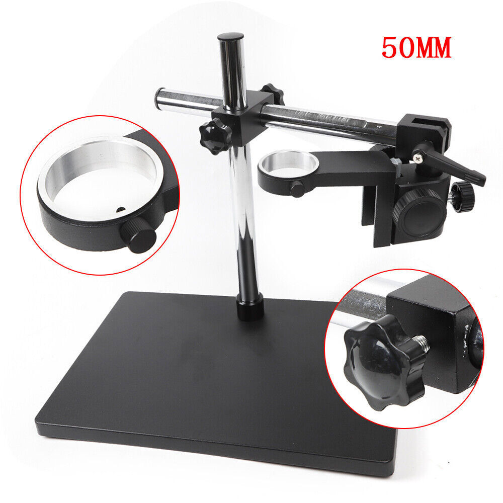 Lab Dual Arm Set Digital Microscope Camera Table Stand Holder Lift Bracket 50 mm