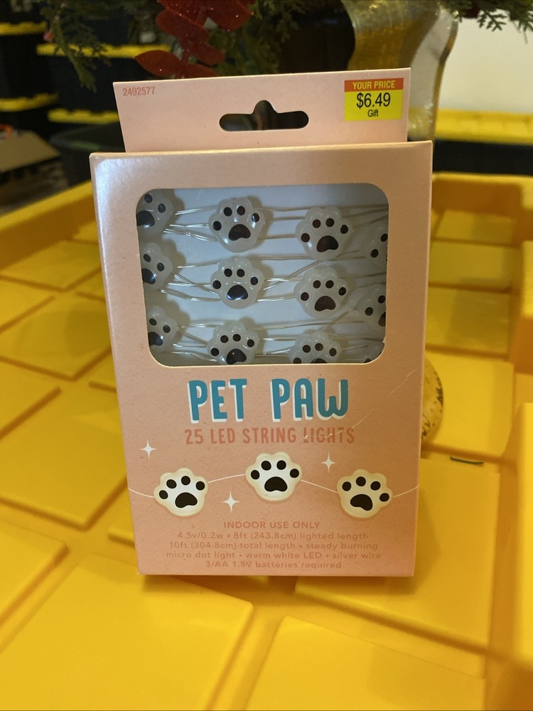 Pet Paw 25 LED string lights