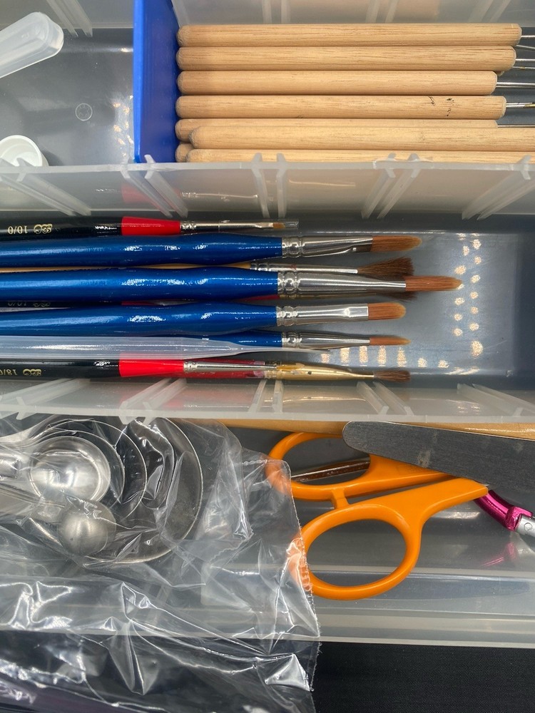 Assorted Modeling Tool Kit Brushes, Picks, Holders With Magnets And More A6