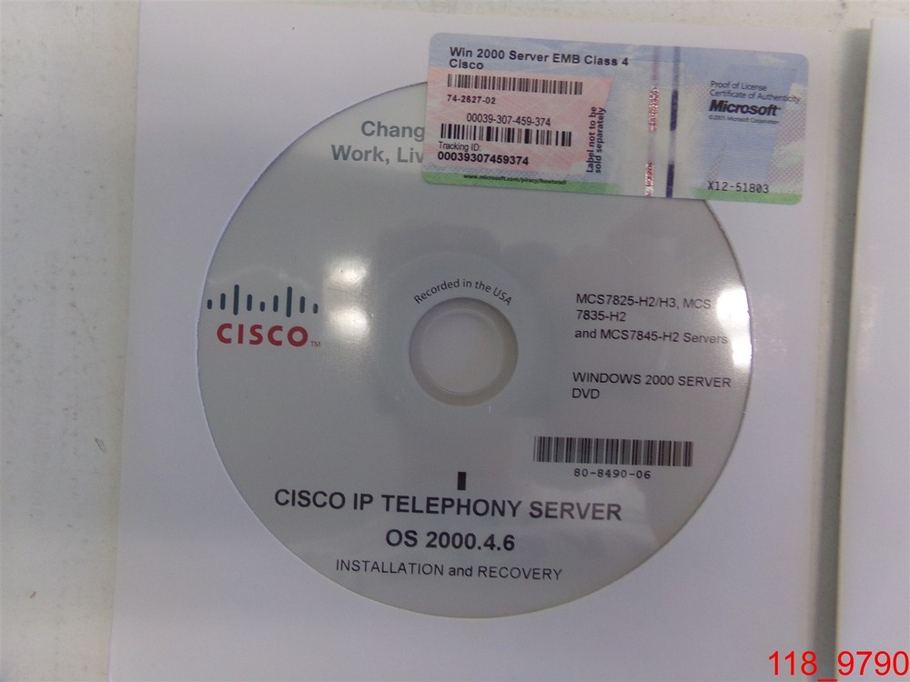Qty=3: CD Cisco IP Telephony Server WIN 2000 SVR/Advanced OS 2000.4.6 Software