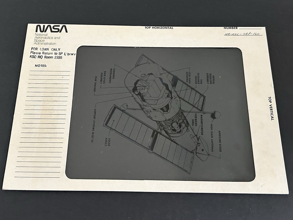 1978 NASA KSC Shuttle Space Telescope Satellite Presentation Transparency-160
