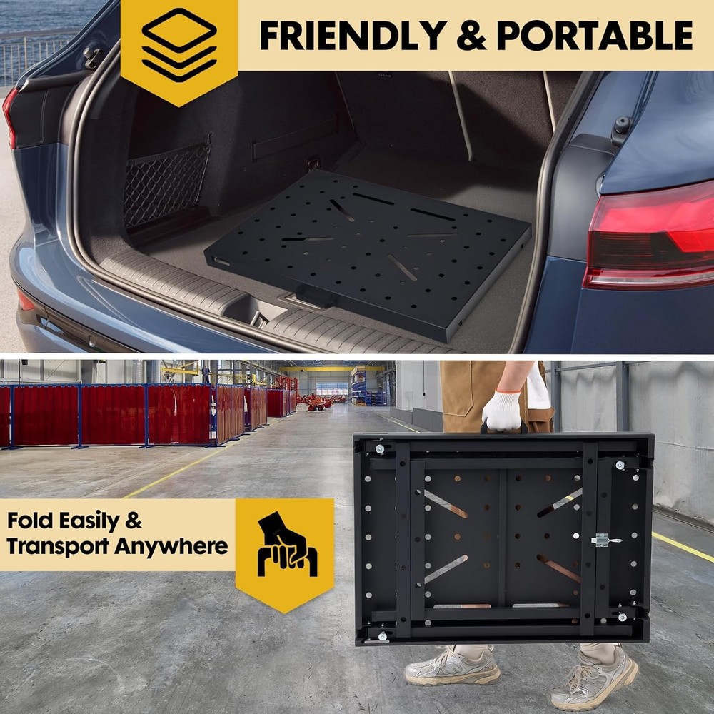 Welding Table Foldable Work Bench, Folding Workbench,1000LBS Capacity Heavy-Duty