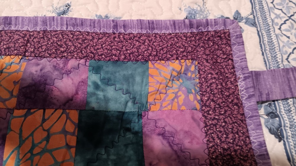 Vintage Handmade Quilted Batik Wall Hanging