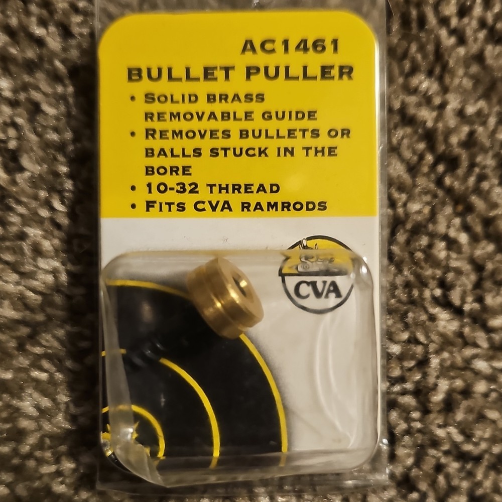 CVA AC1461 Bullet Puller Solid Brass Removable Guide 10-32 Thread for Ramrods