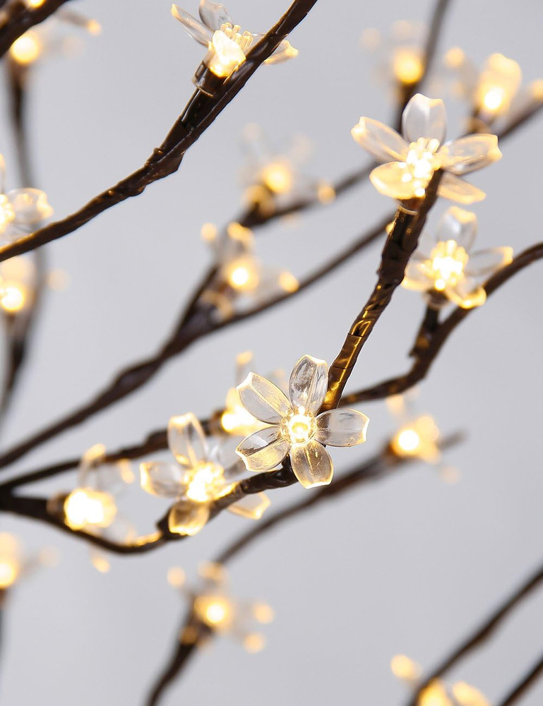 6.5FT 208 LED Cherry Blossom Tree, Lighted Artificial Tree for Decoration ins...