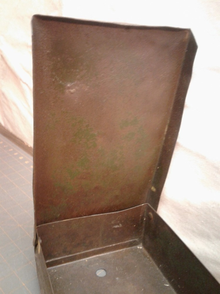 Antique Primitive Tractor Tool Box with Oil Ring Holder