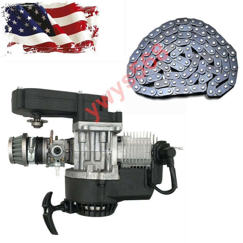 47cc 49CC 2-stroke Engine + Transmission Puller Starter Chain Pocket Rocket Bike