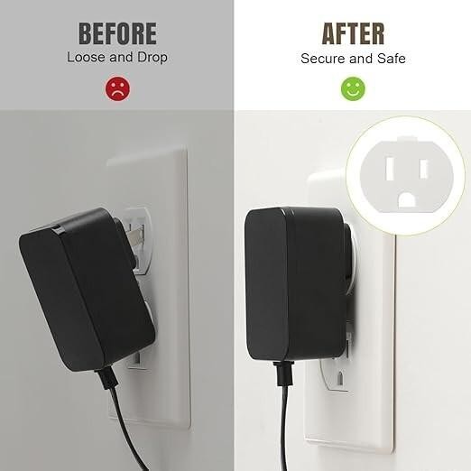 Loose Outlet Plug Fix, 12 Pack Plastic Snug Plug Socket Secured Compatible with