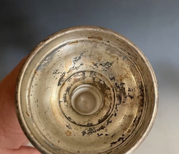 Antique Sterling Silver Hand Chased Kiddush Cup