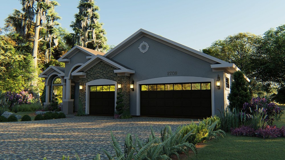 BLUEPRINTS MEDITERRANEAN HOUSE PLAN ARCHUP #106M