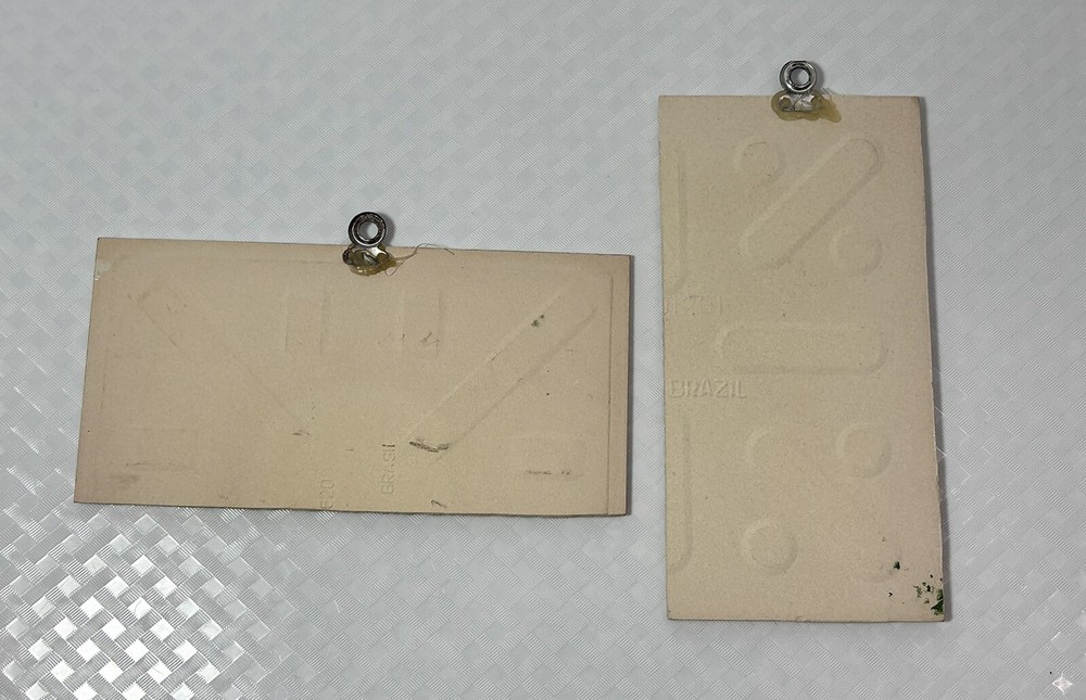 2 Hand Painted Bathroom Tile Plaques