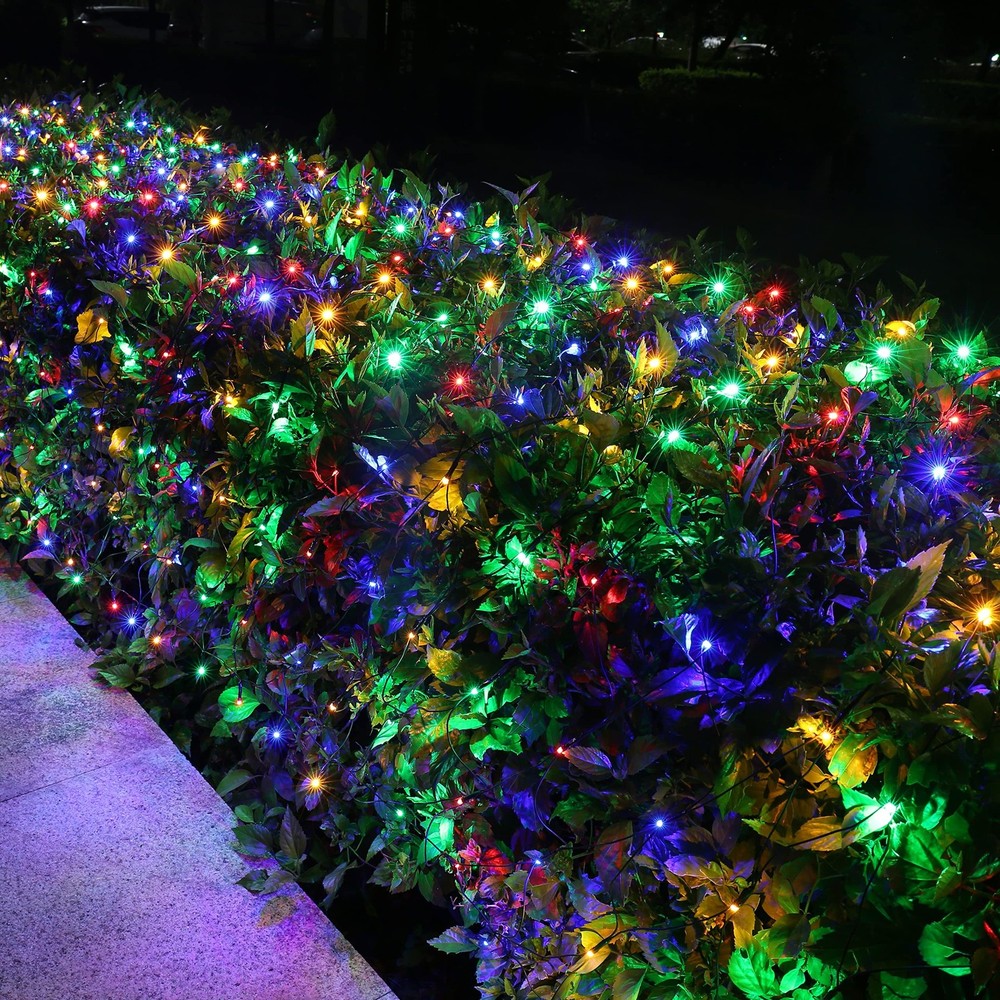 12ft x 5ft 360 LED Christmas Net Lights, 8 Modes Waterproof With Timer Low Vo...