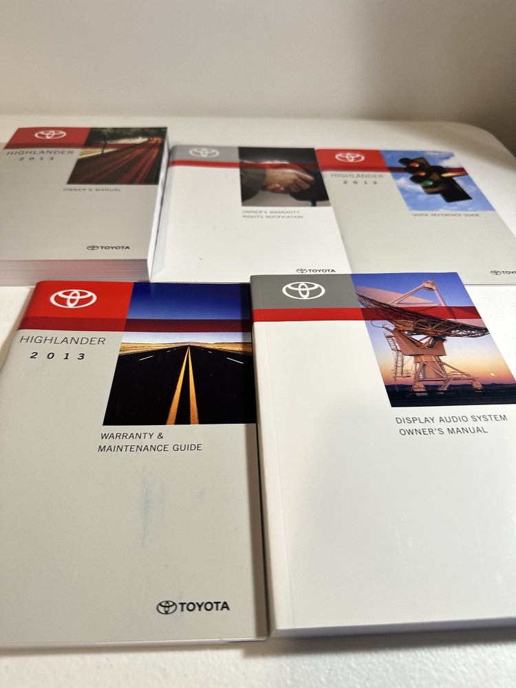 2013 Toyota Highlander Owner's Manual Set
