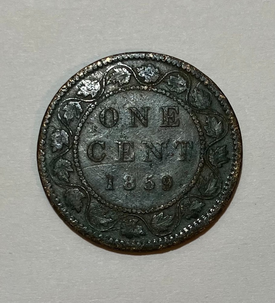 1859 Canada Large One Cent Penny