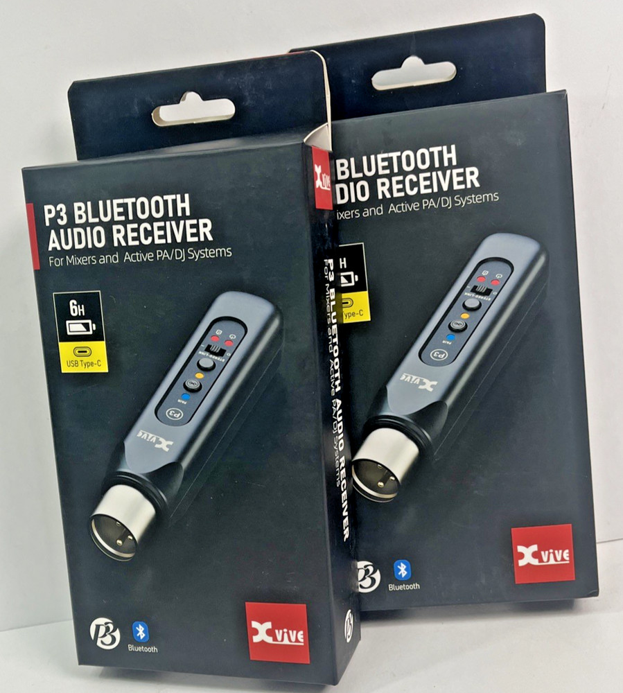 Xvive P3 Bluetooth Audio Receiver 2 count Bundle