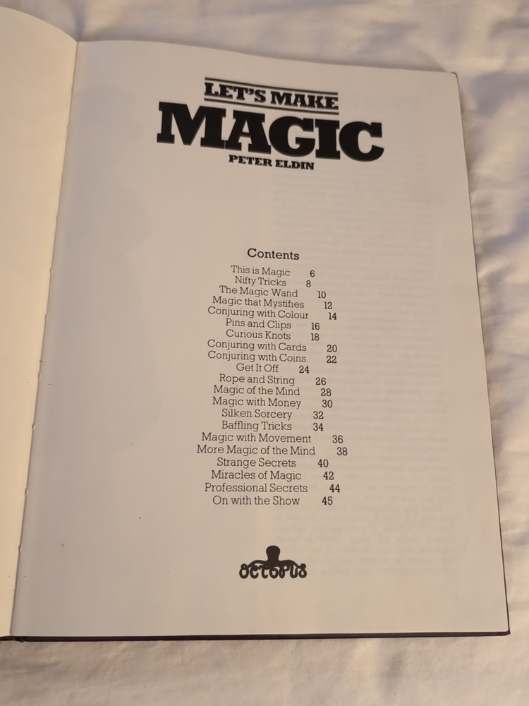 Let's Make Magic Book By Peter Eldin 1981