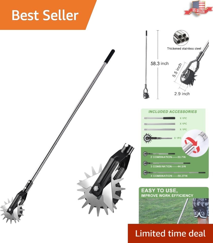 Professional Rotary Shear Edger with Comfortable Cushion Grip - Easy Assembly
