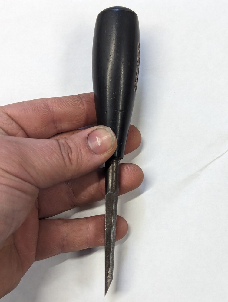 Vintage Stanley 1/2" Everlasting Black Plastic Handle USA Chisel