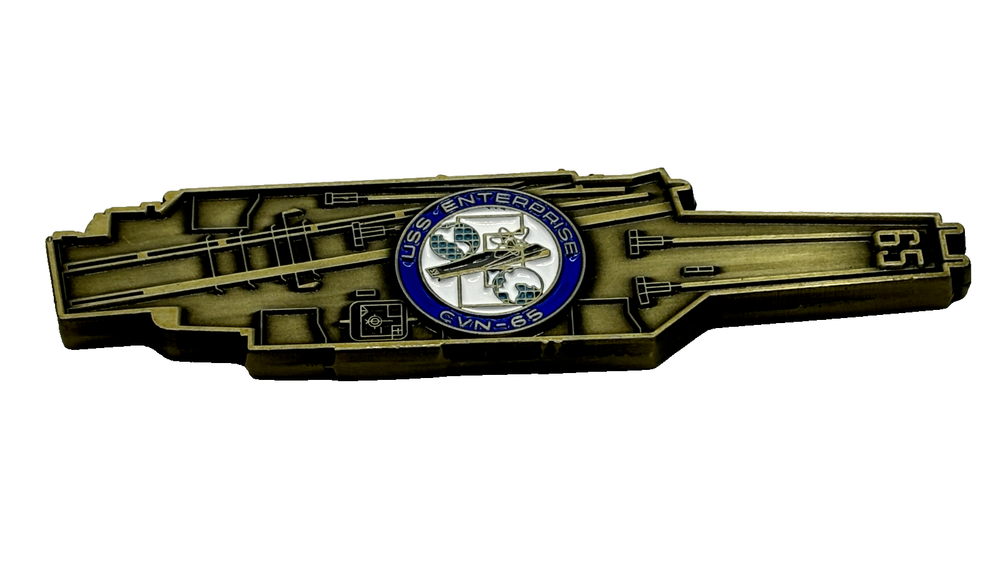 USS Enterprise (CVN-65) Challenge Coin - Carrier Shape