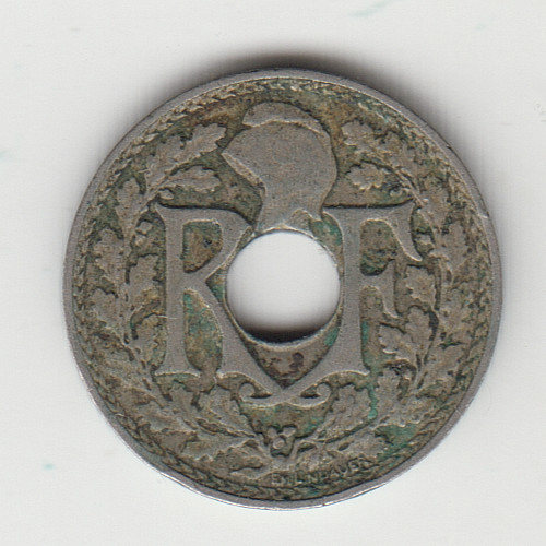 France 5 Centimes 1923 as shown