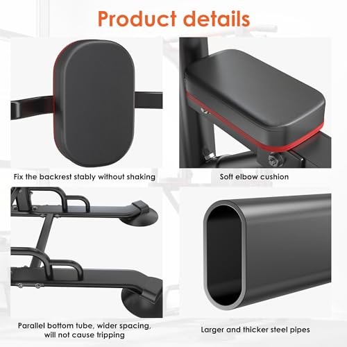 Pull Up Bar Station Power Tower,12-Level Adjustable Multi-Function Pull Black