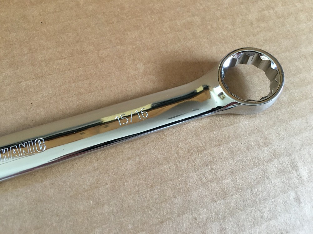 MASTER MECHANIC 15/16" 12 POINT CHROME VANADIUM COMBINATION SPANNER WRENCH NOS