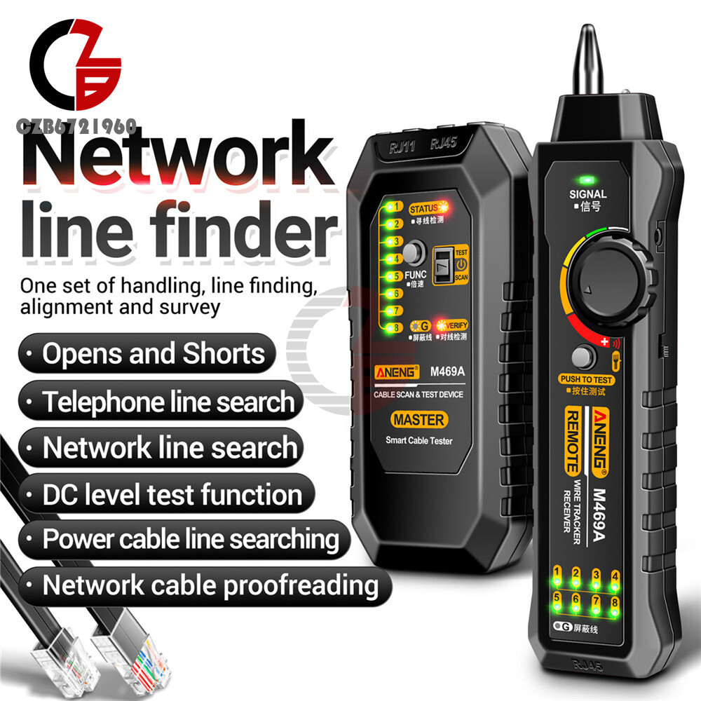 ANENG M469A Multifunctional Network Cable Tracker Networking Analyzer RJ11/RJ45