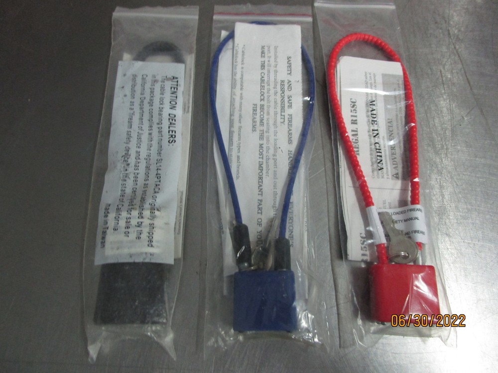 3 Cable Gun Locks NOS